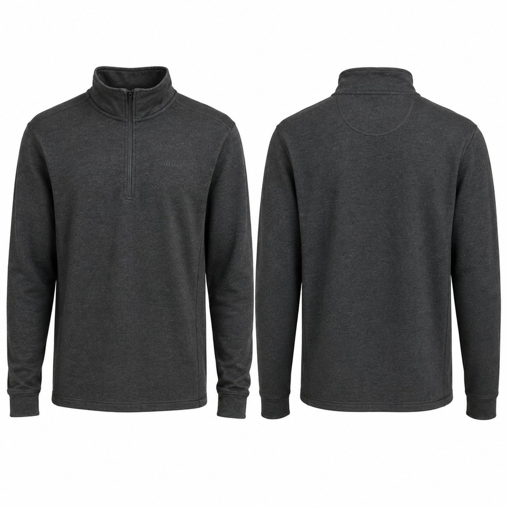 Orvis Classic Collection Mens Green Long Sleeve 1/4 Zip Pullover Sweatshirt Sz M